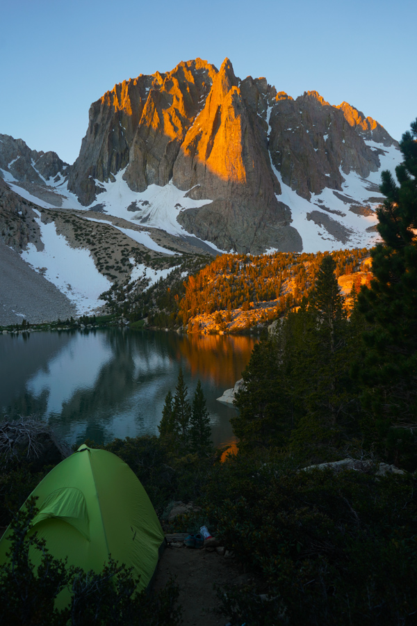 Sunrise over Second Lake in the John Muir Wilderness