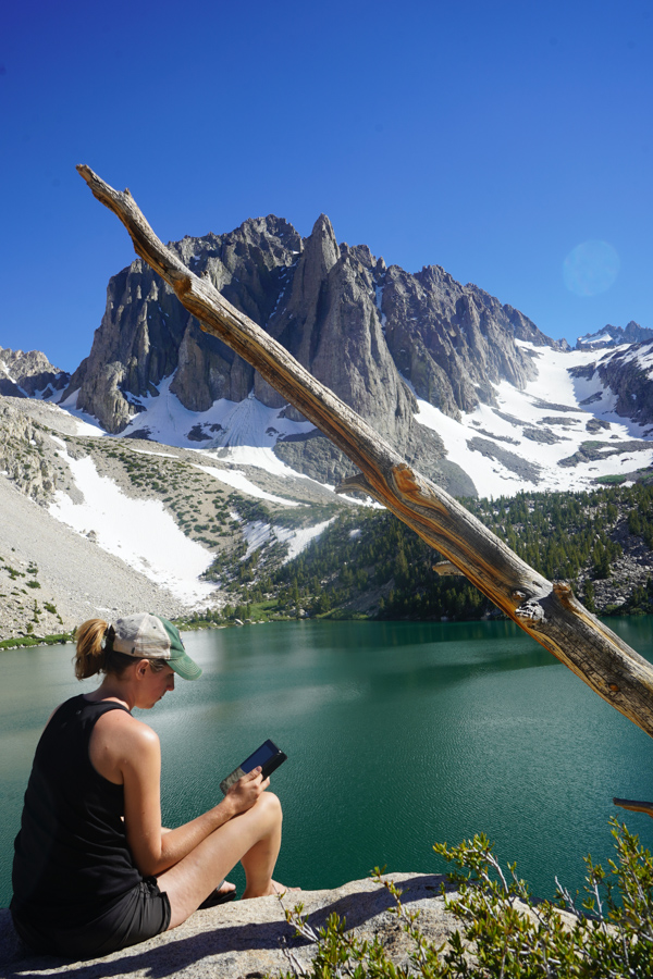 Reading time above Second Lake in Inyo National Forest 