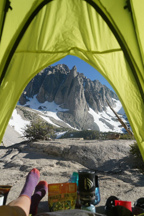 Camping above Second Lake in the John Muir Wilderness 